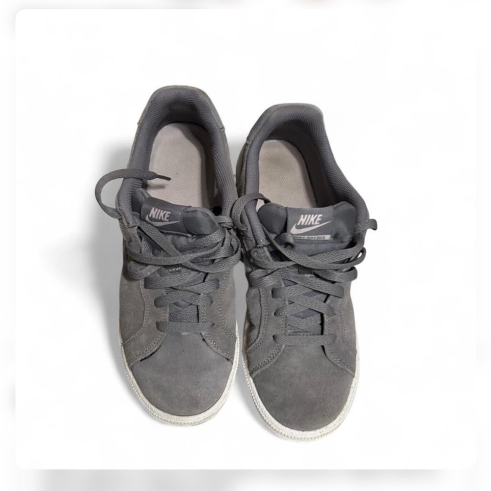 Nike Court Royale Suede "Gunsmoke" Size 8.5 
Charcoal Lace-Up Sneakers